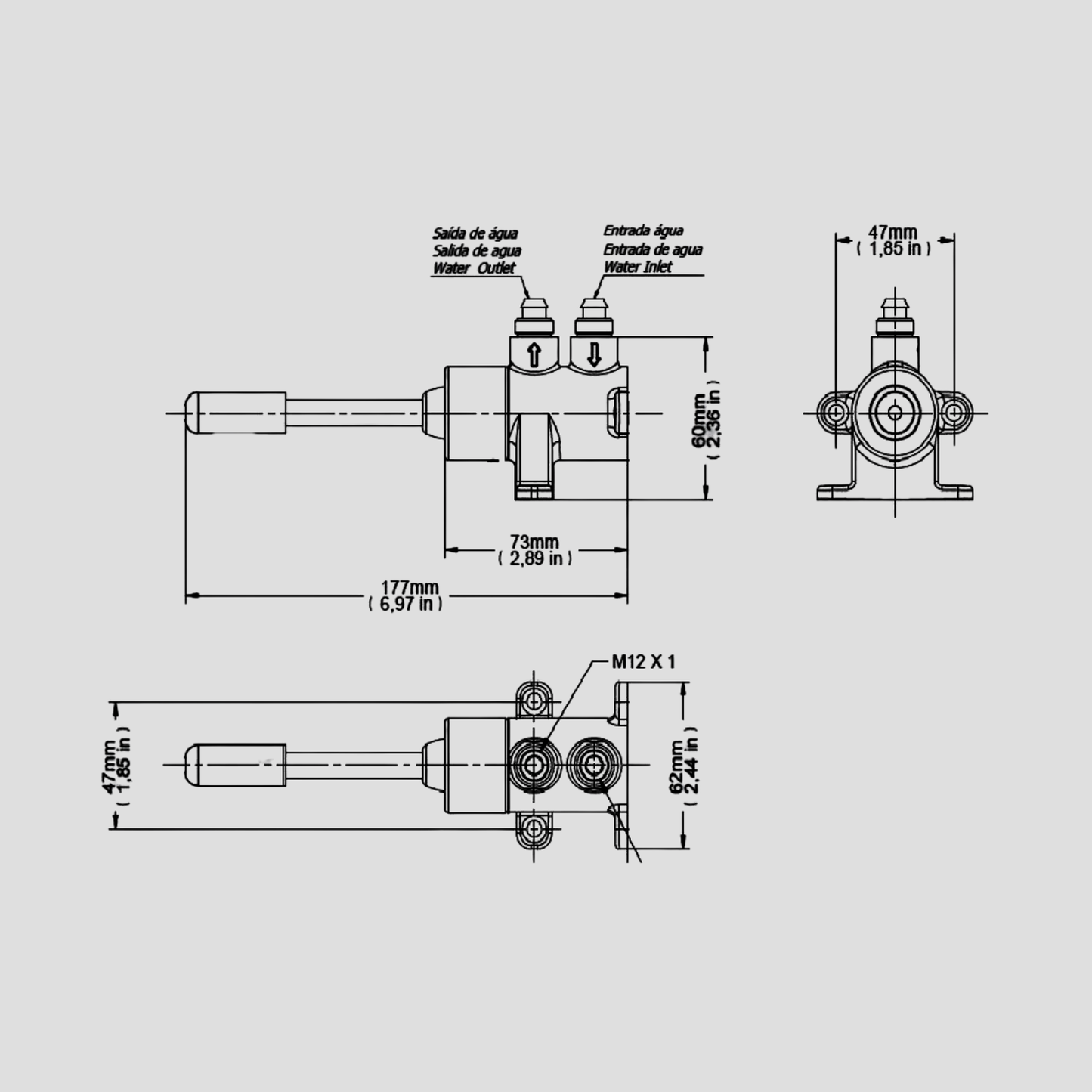 Válvula a piso o muro Pedalmatic DOCOL
