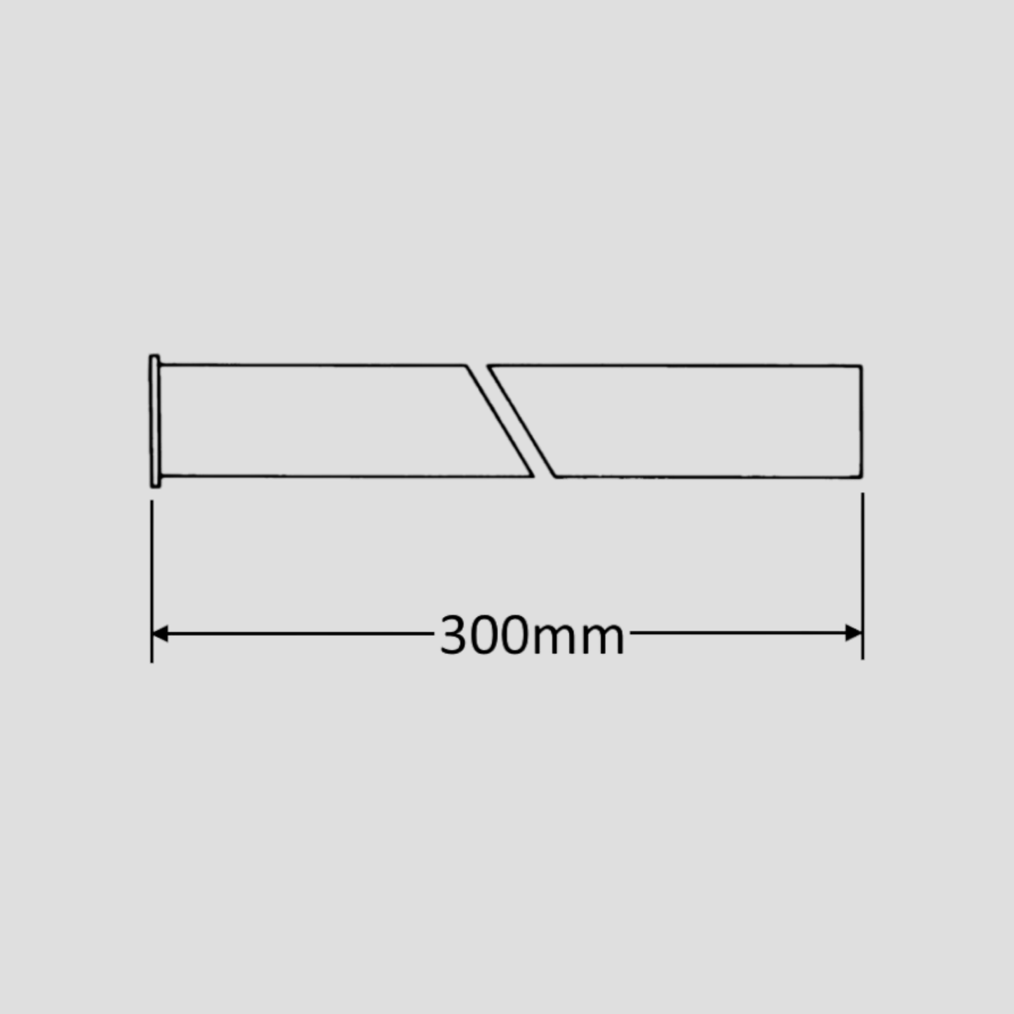 Tubo recto 300 mm Hansgrohe