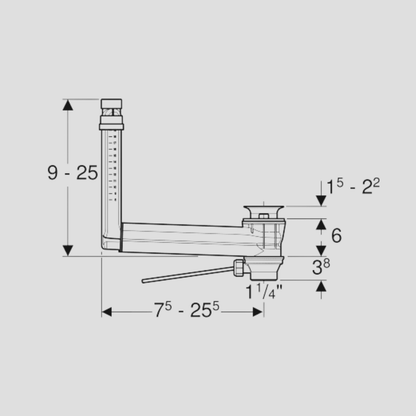 Desagüe empotrado con tapón Geberit