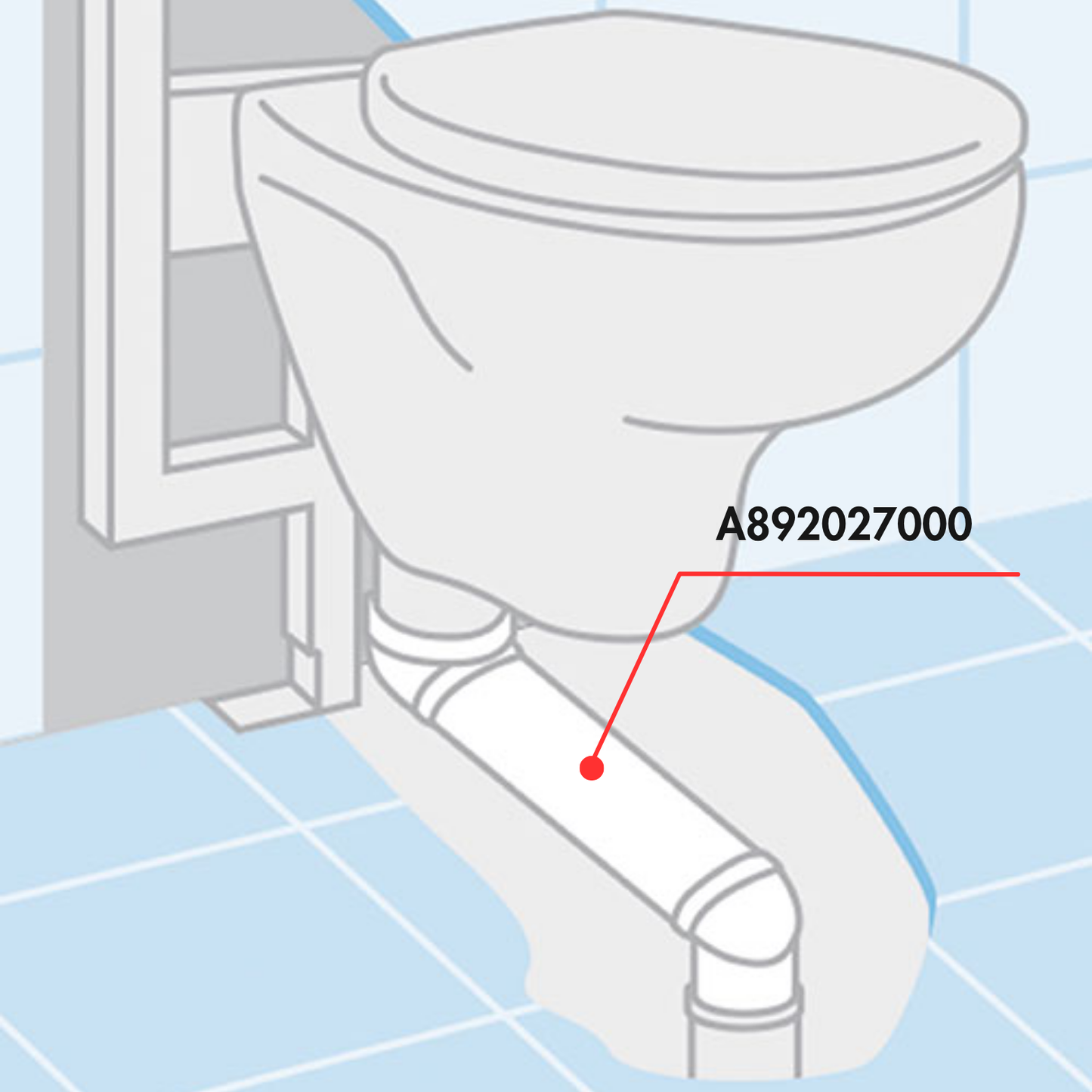 Codo adaptador wc Roca